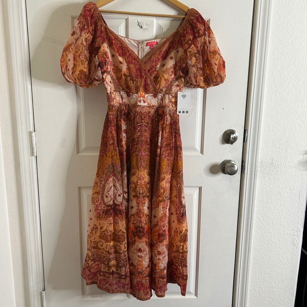 NWT Flying Tomato For Good Woven Midi Dress size S Boho Cottagecore Festival - Picture 3 of 14